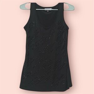 Calvin Klein Black Jeweled Tank Top
